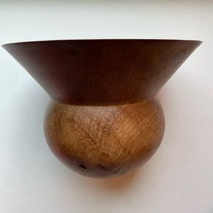 Spalted madrone burl bowl. Handmade and signed.